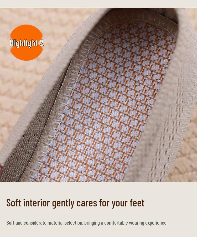 Women's 2025 Summer Embroidered Breathable Soft-sole Slip-on Shoes