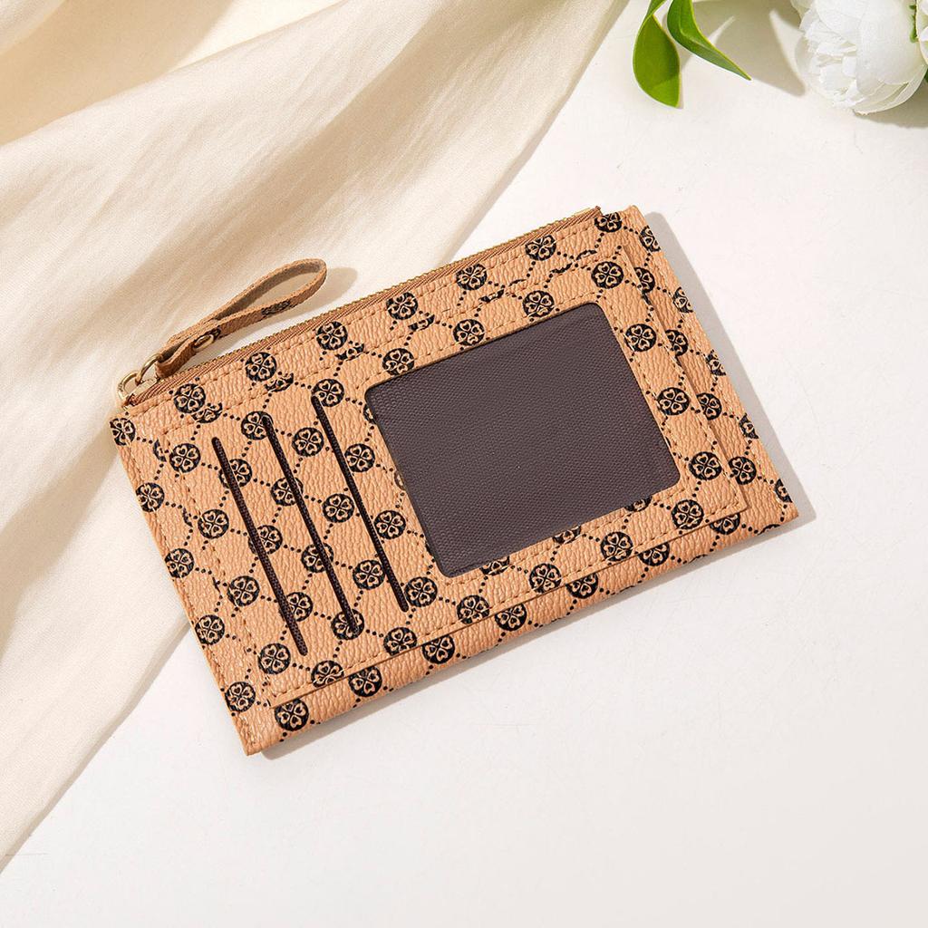 New Women's Short Wallet, Fashionable Contrasting Colors, Ultra-thin Student Small Card Bag, Zipper Change Bag.