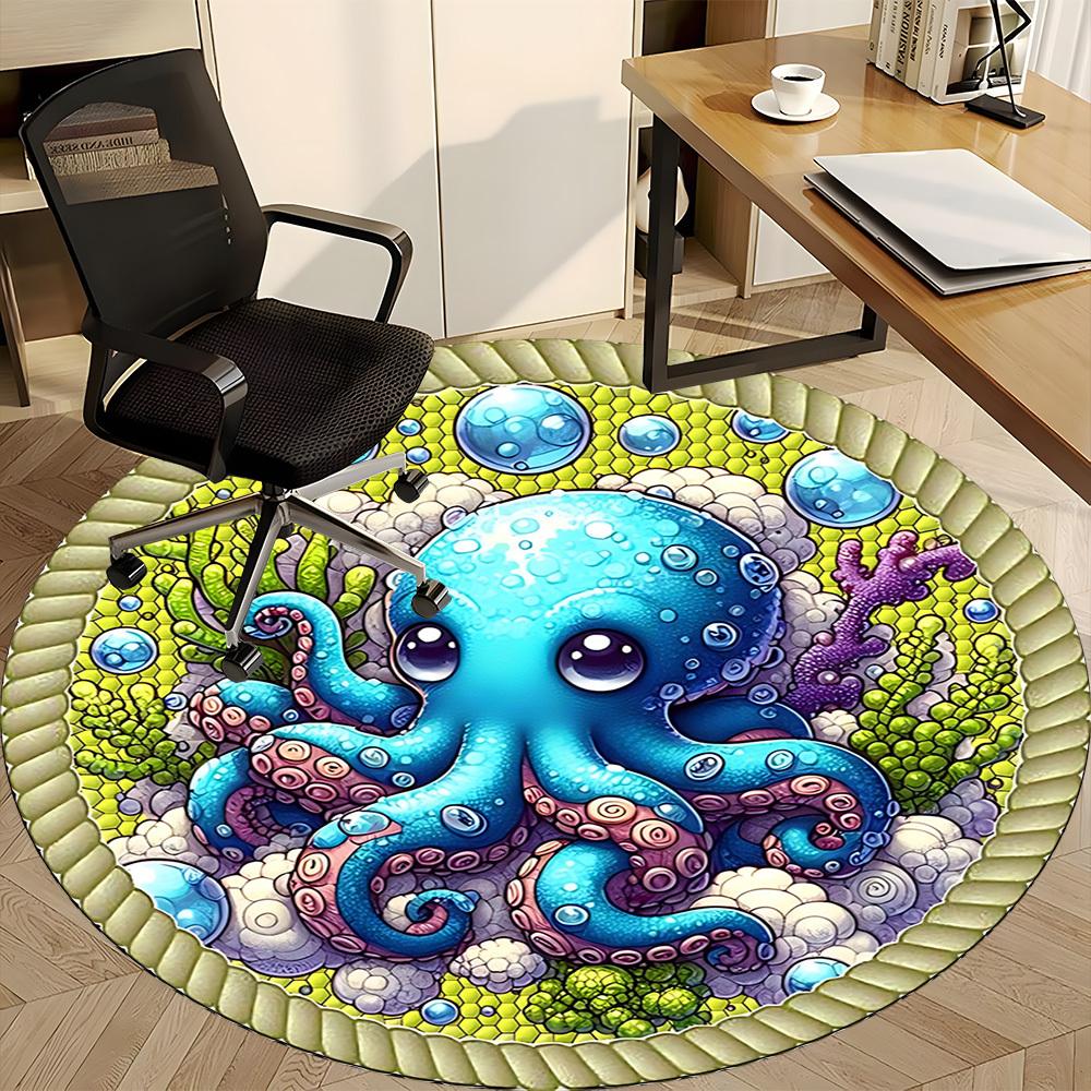 1 Stück Oktopus-Dekor Stuhl Teppich für Büro, Weiche Flanell Decke, Perfekt für Büro, Feiertagsparty Dekoration Wahl yy251113004