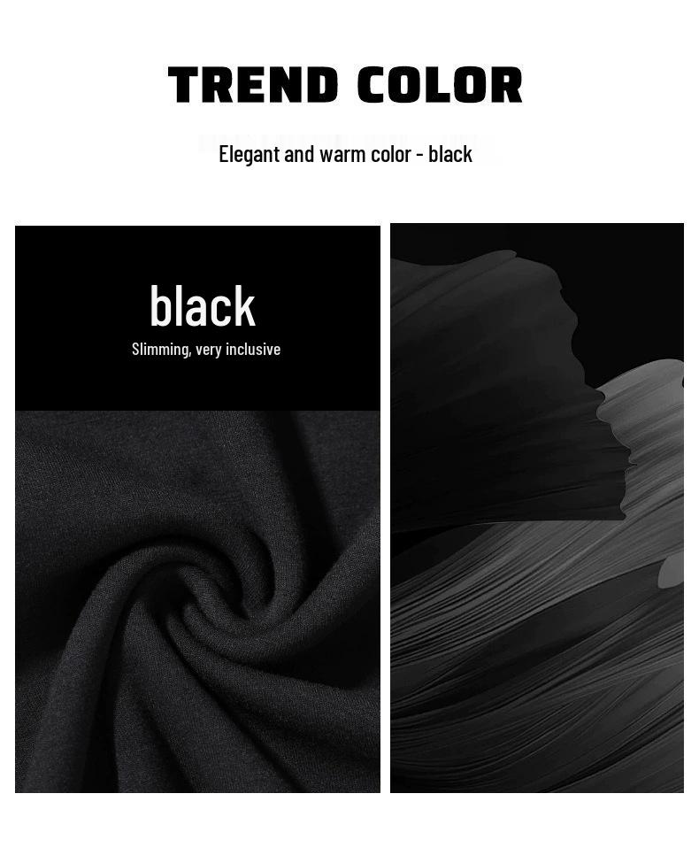 Petite Korean Style Black Spicy Girl Mid-Length Velvet Hip-Hugging Autumn/Winter Skirt Dress