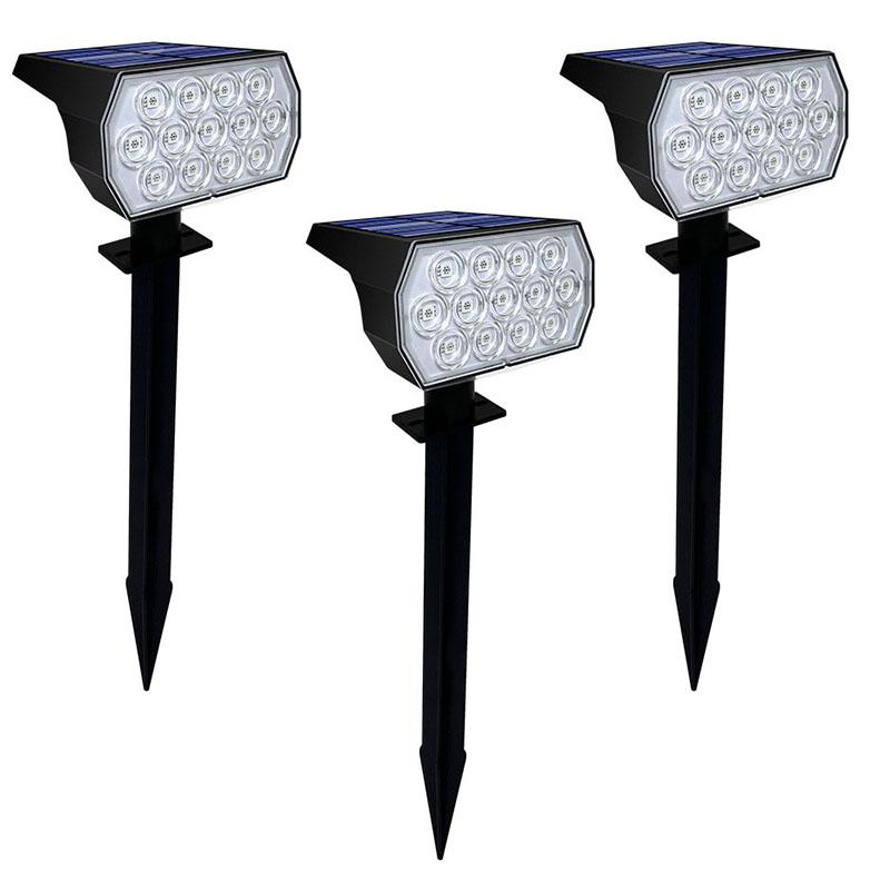 RGB Solar Spot Lights with 7 Modes Outdoor Color Changing Lights Spotlights Landscape Lighting for Garden Poo Pathway 4 Pack