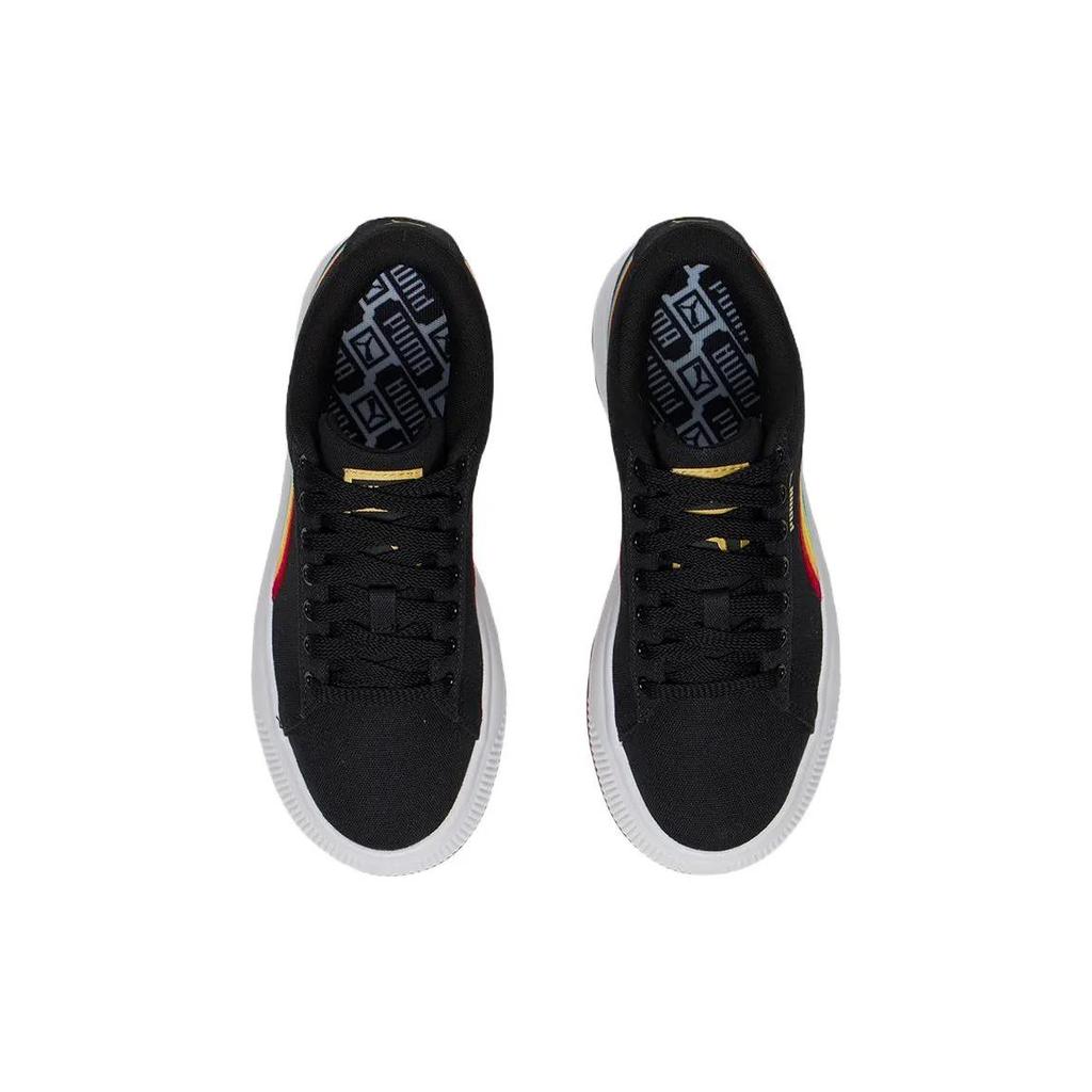 PUMA Suede Mayu Prism Low Tops Thick Sole Skateboarding Shoes Black Women's (Unisex) Skate Shoes 387240 01