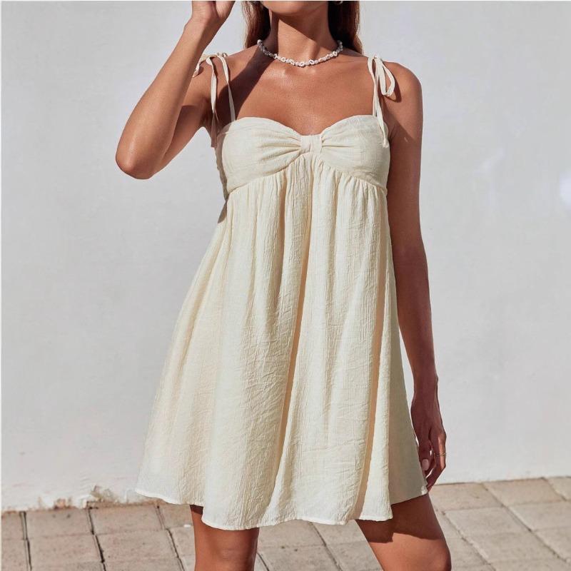 Summer Fashion Comfortable Solid Color Loose Strap Dress