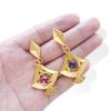 Genshin Impact Yae Miko Eye of God Ear Dangle Earrings Vision Cosplay Diluc Xiao Earring Jewelry Women For Fans Accessory Gift