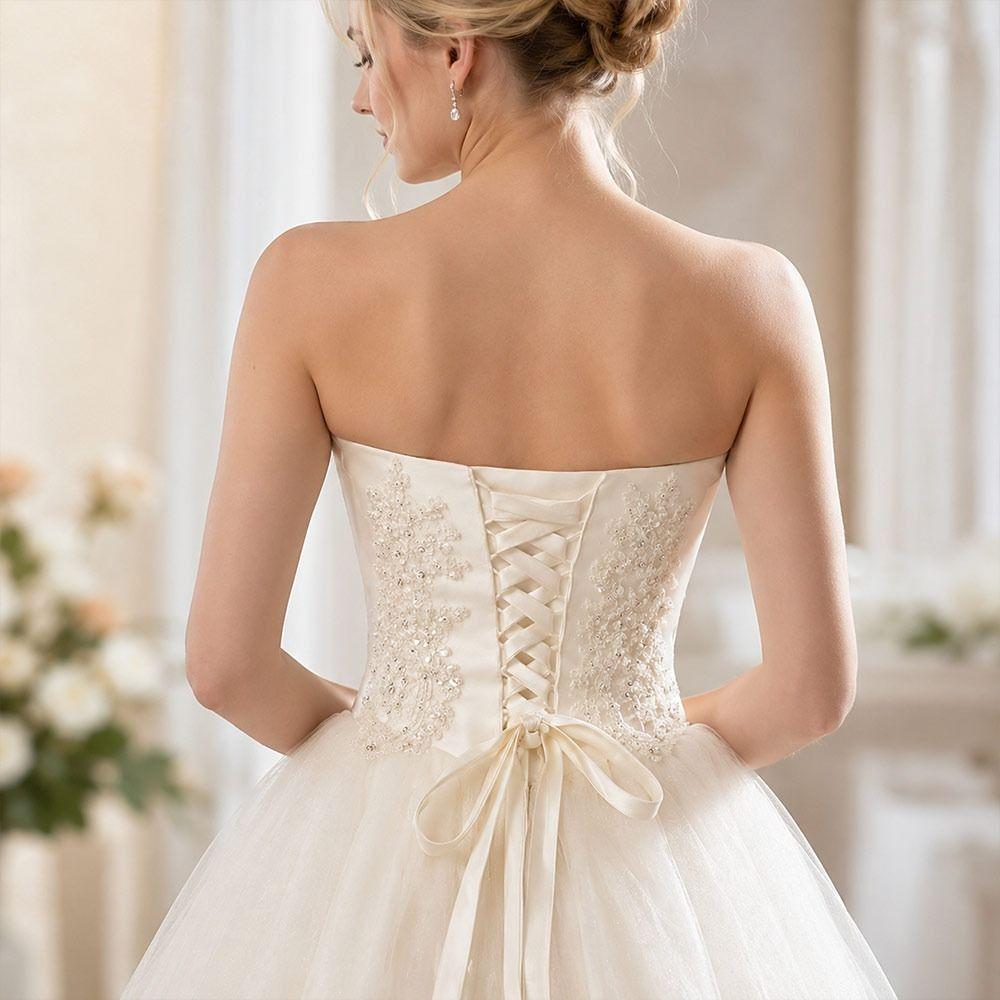Ultra-Thin Gown Corset Tie Satin Lace-Up Ribbon Tie Bandage Rope Strap  For Bridal Evening Party