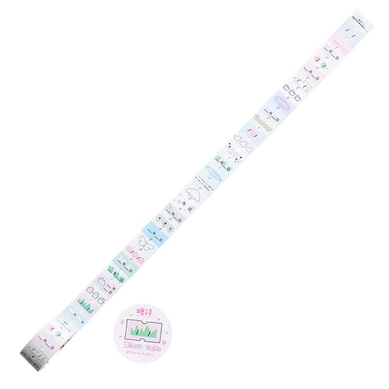 Creative Coated Paper Tag Material Film Cutting Tape Cute Graffiti Hand Account Decorative Tape Cartoon Waterproof Stickers