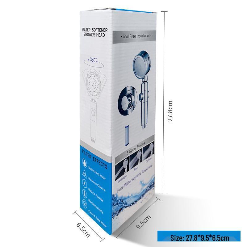 Triple-Mode Handheld Shower Head with Pressure Boost & Water Purification Filter
