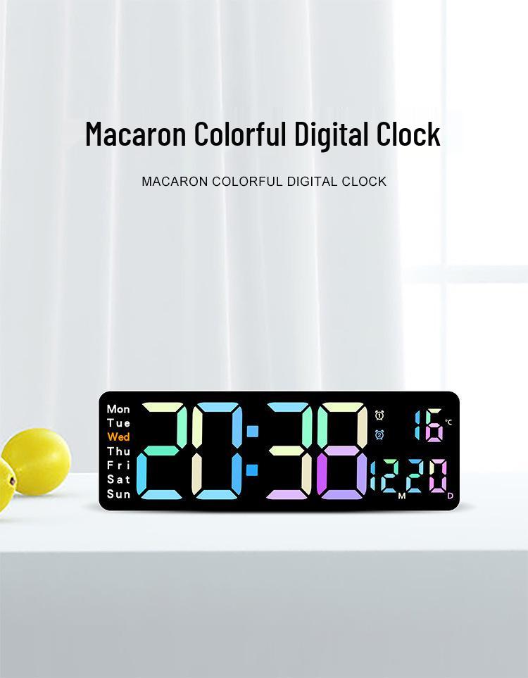 Colorful Multi-Functional Living Room Countdown Wall Clock 5529