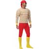 Halloween Adult Muscle Costume Fake Abs Cosplay Outfit Men Party Role Play
