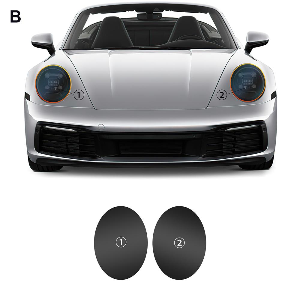 Für Porsche 911 2025 Schutzfolie Auto Scheinwerfer Rückspiegel Folie Getönt Transparent Nachrüst Aufkleber PPF TPU Lackschutz.