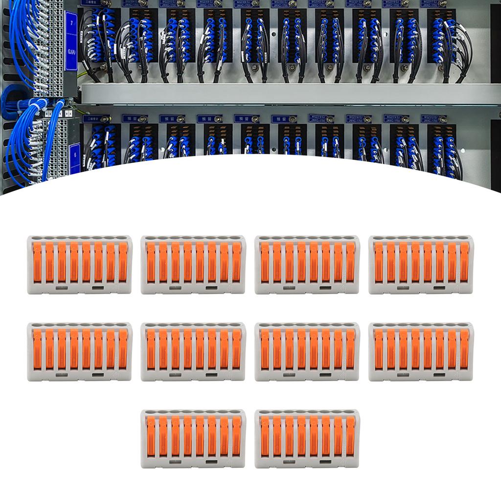 10Pcs Wire Block Clamp Terminal Quick Conductor Flexible Hard Cable Connector PCT218