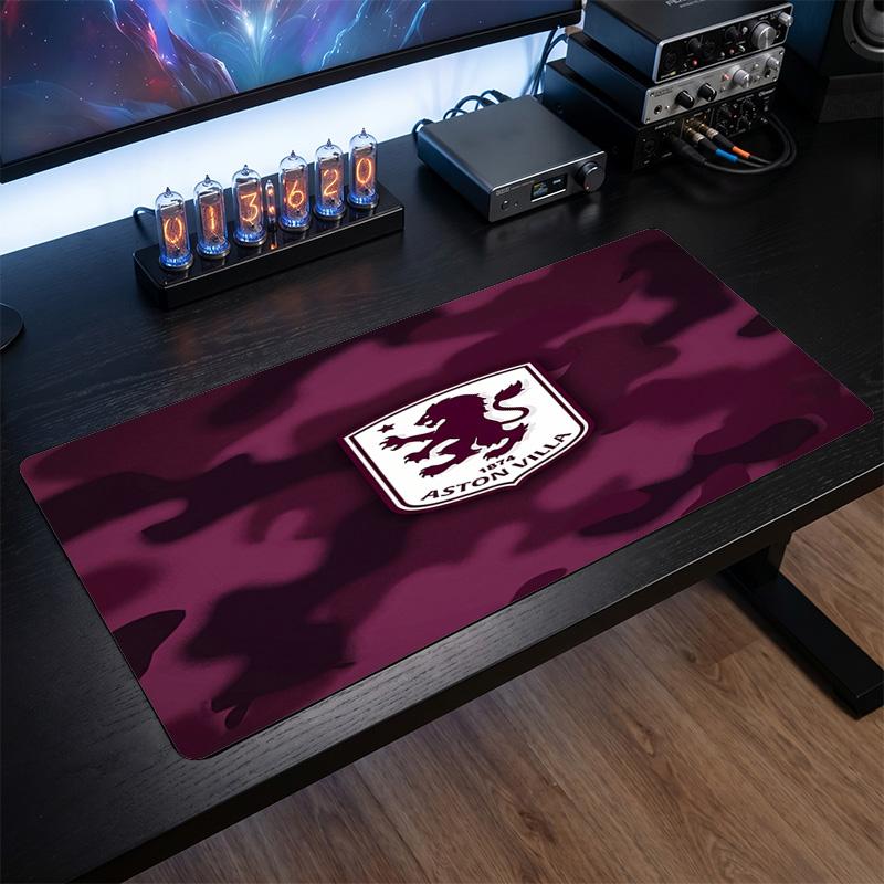 Tappetino per Mouse Grande Stampa Calcio Aston Villa, Tappetino Esteso Antiscivolo per Scrivania da Gioco per Ufficio Casa