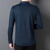 Spring and Autumn New Dad Long-sleeved Shirt Middle-aged Men's Tops Men's Daily Inch Sweater Wool Cardigan Casual Shirt