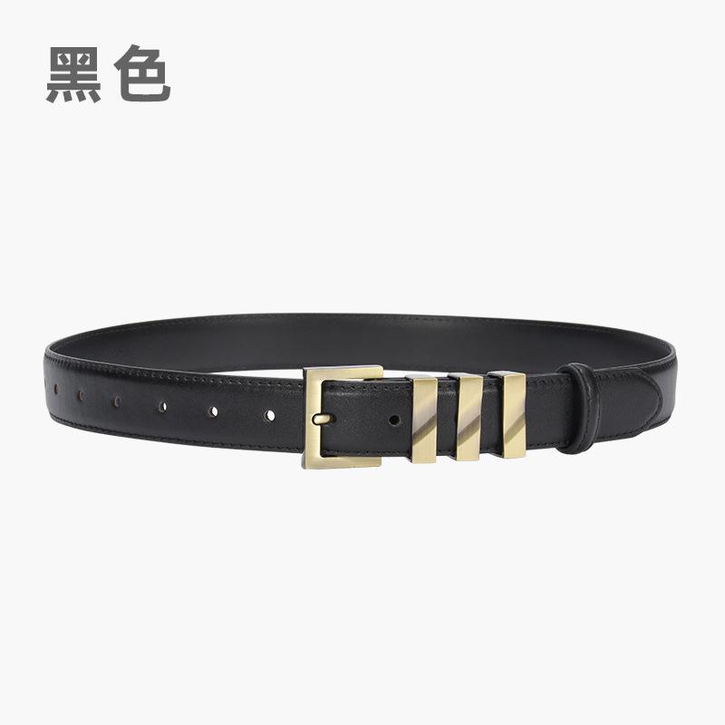Women'S Belt Retro Pin Buckle Belt With Denim Suit Skirt Belt Simple