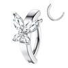 14G Belly Button Ring for Women Surgical Steel CZ Clicker Ball Belly Piercing Ring Simple Reverse Navel Rings Body Jewelry