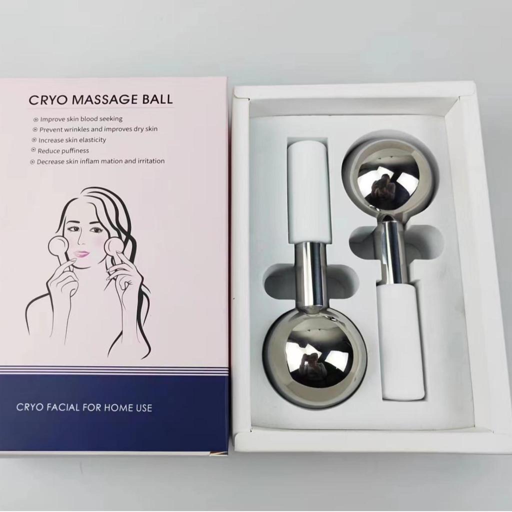 Stainless Steel Ice Massage Ball for Facial and Soothing Essential Oil Therapy