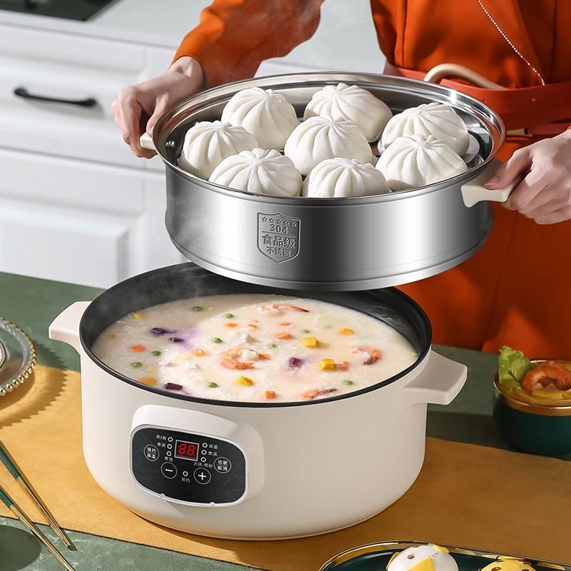 Multi Functional Household Electric Steaming Pot Large Capacity Electric Steamer Kitchen Food Processing Electric Heating Pot