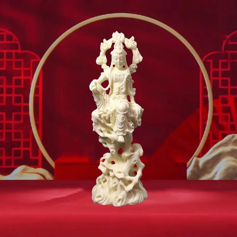 Socha postavy Bodhisattvy Guanyin Čínské sochy Buddhy pro domácí místnost, kancelář Feng Shui socha