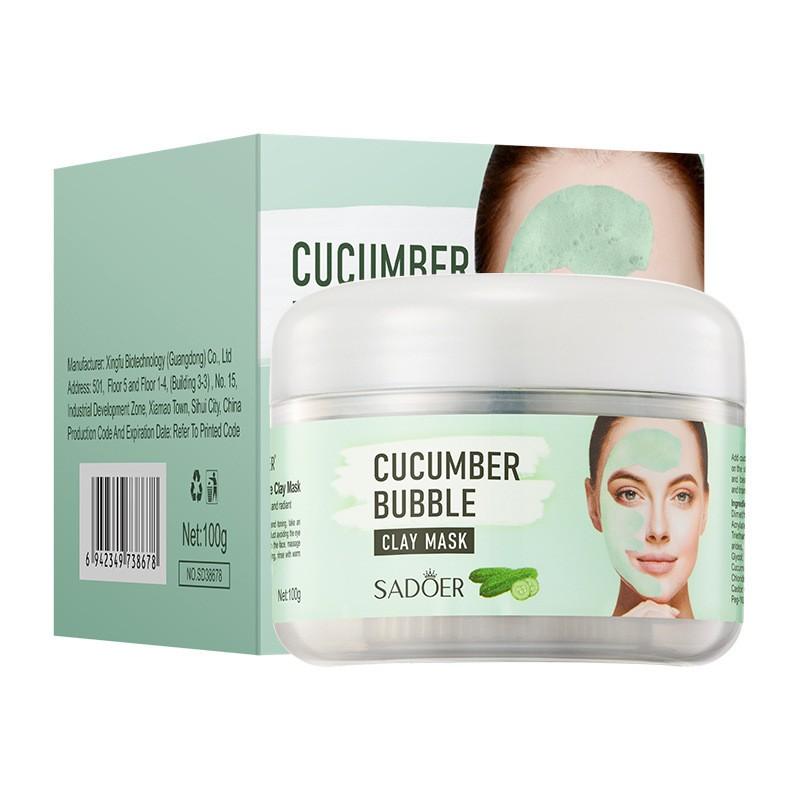 Cucumber Bubble Facial Mask Mud (new) 100g зелёный