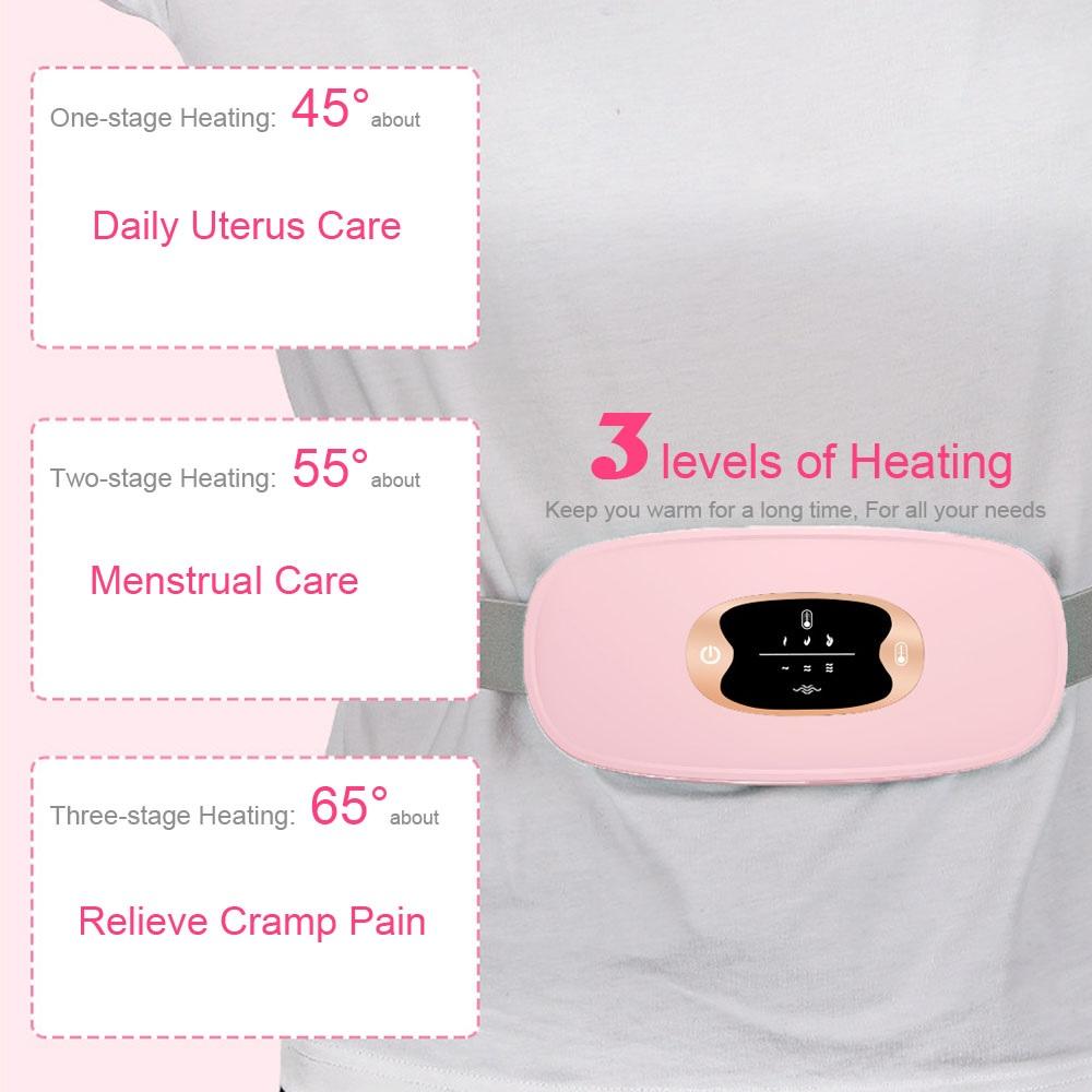 Elektrische Heizung Menstruations Vibration Pad Gürtel Für Periode Schmerzlinderung Krämpfe Warm Lady Uterus Gürtel