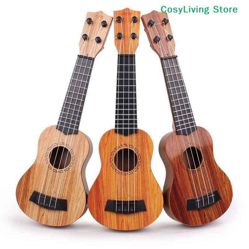 26/35cm Gitarre Schreibtisch Dekoration 4 Saiten Musikinstrument Mit Paddeln Simulierend Yukrili