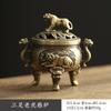 Vintage Three Legged Incense Burner - Alloy Hollow Out Incense Holder, Mini Sandalwood Censer for Home Decoration Meditation