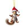 Christmas Ornament 2D Acrylic Dog/Bear/Bee/Rabbit/Rooster Hanging Decoration Cartoon Animals Xmas Tree Pendant for Home Party Decor