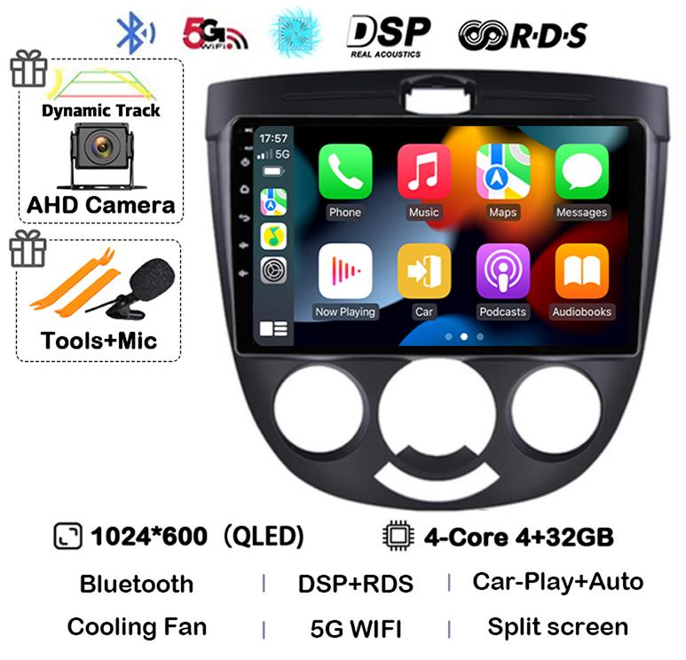 Android 14 Carplay Car Radio For Chevrolet Lacetti J200 Daewoo Gentra 2 Buick Excelle Hrv 2004-2013 Multimedia GPS Auto Stereo