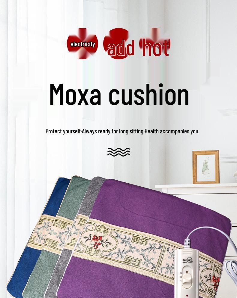 Elektrisches Beifuß-Heizsitzkissen für Herbst/Winter – Home/Office Hüft-Moxibustion Warmkompressen-Pad