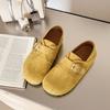 All-inclusive women's new spring and autumn flat-soled single shoes, one pedal inner height increase, soft sole retro
