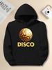 Golden disco ball with sparkling text JPH-9 plus size Unisex hooded sweatshirt, PLUS SIZE