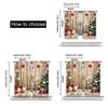 Rustic Christmas Curtains Snow Tree Gifts Party Decoration Suitable Bedroom Living Room Dining Set Of 2 Made Polyester Sitting Decor