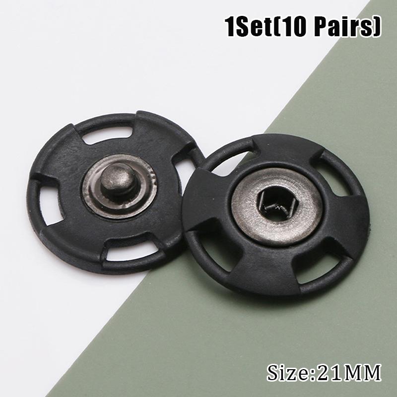 10 Pairs Transparent Delicate Plastic Invisible Snap Button Fastener Round Snap Button Clasp Sweater Clothes Inner Dark Buckle