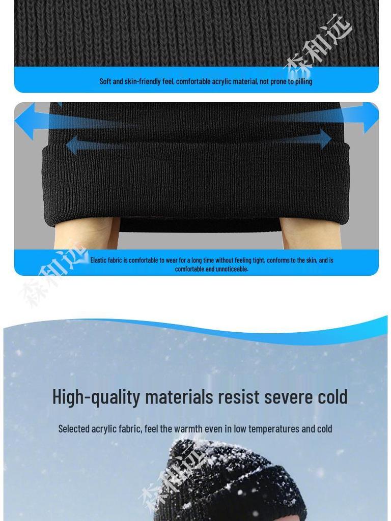 Bluetooth Music Knit Hat - Wireless Stereo Cap for Night Running & Cycling, Autumn/Winter Warmth