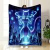 A Glowing Humanoid Figure with Swirling Light Patterns Over a Cityscape. for All Seasons Blanket Lunch Break Throw Gift