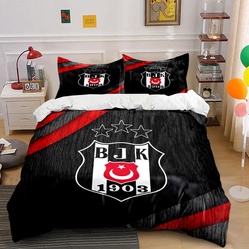 "Black Red BJK 1903 Bedding Set" Bedding Duvet Cover Set Duvet Cover Pillowcases (1 * Duvet Cover 2 * Pillowcases, without duvet insert)