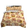 Capibara Capybara Cute Duvet Cover Student Dormitory Bed Three-piece Children's Printed Quilt Cover