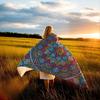 Ethnic Mystic Mandala Blanket Reversible Flannel Throw for Bohemian Souls AllSeason Comfort Spiritual Journey Gift