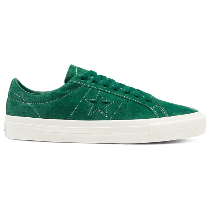 Converse One Star Round-toe Lace-up Fashion Casual Non-slip Shock-absorbing Low-top Board Shoes Unisex Style Dark Green