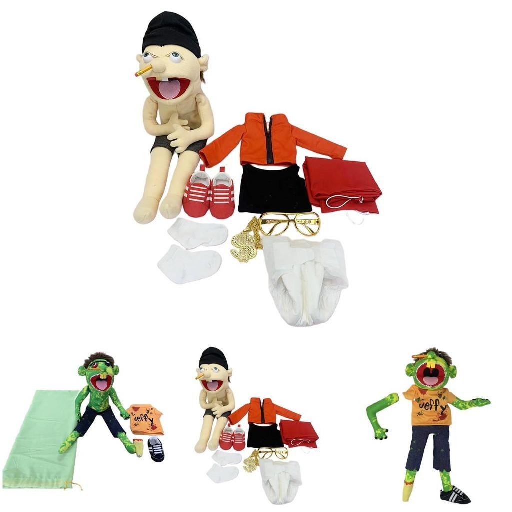 Funny Zombie Rock Jeffy Puppet Parent Child Interaction Plush Doll Gift Early