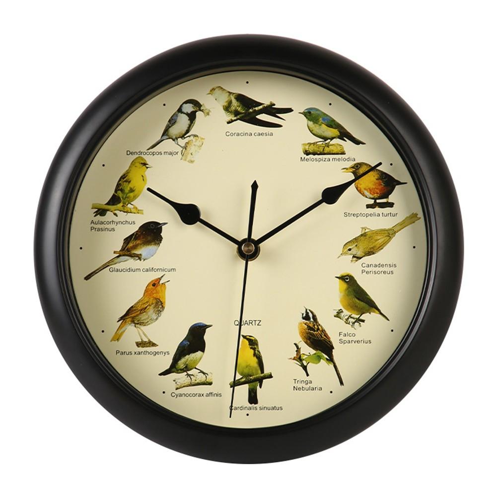 13 Inch Diameter Birdsong Wall Clock Singing Bird Clock