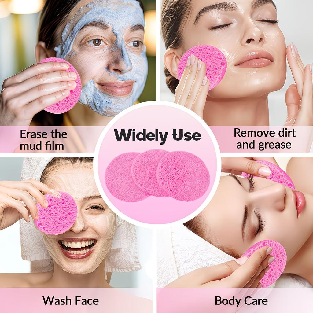 10-50pcs Compressed Face Sponge Soft Deep Exfoliating Cleansing Sponges Face Makeup Removal Tools for Women Daily Skincare