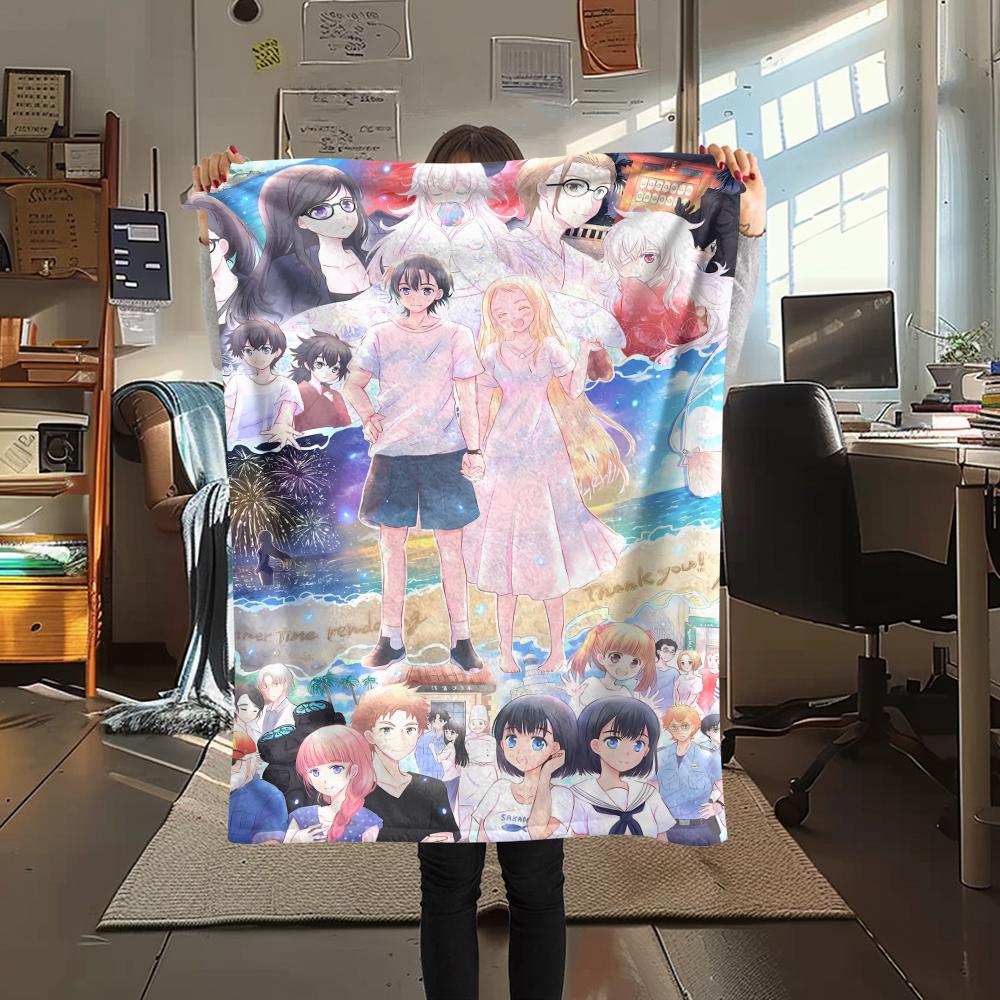 1PC Takopi's Original Sin Print Flannel Blanket, High quality All Seasons, Home Decor, Warmth and Comfort, Perfect for Christmas Gifts