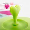 Heart Handle Anti-Dust Coffee Mug Glass Cup Cover Lid