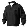 Men's Solid Color Half Zipper Sweatshirt Men's Sports Large Size Casual Sweatshirt