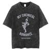 Rock Band My Chemical Romance Magliette Lavate The Black Parade Uomo Donna Punk Hip Hop Manica Corta Maglietta di Cotone Magliette Oversize
