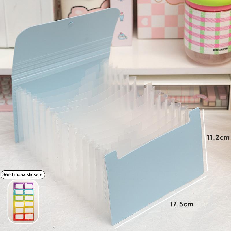 12 Layers Stickers Bills Cards Collect Storage File Folder Paper Document Storage Accordion Bag Holder Office School Organizer