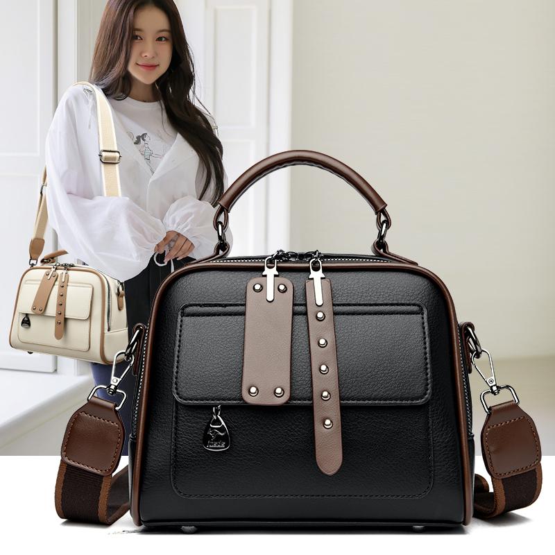 Luxury Designer Bags Large Black Shoulder Crossbody Bags for Women  Shopper Sac Solid Color Quality PU Leather Handbag Lady