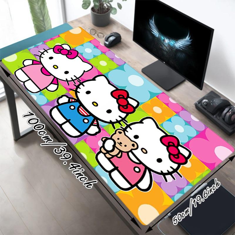 Hello Kitty Xl Gaming Mouse Pad Nonslip Rubber Base Stitched Edge Waterproof Desk Mat For Pc Laptop Gamer Office Computer Accessories C929904