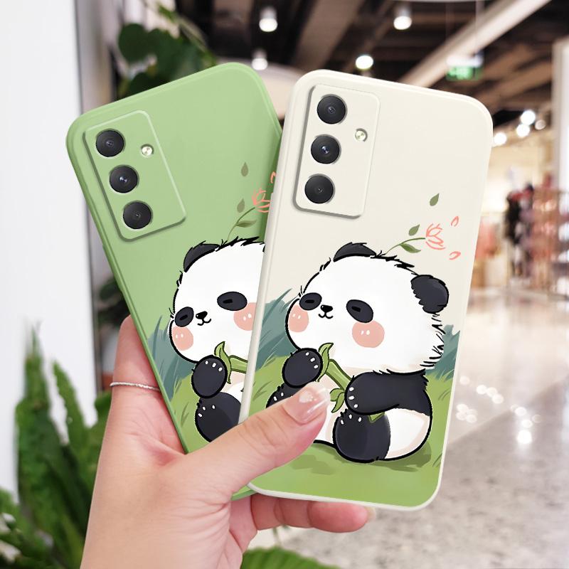 Baby Panda Phone Case For Samsung Galaxy A37 A57 Liquid Silicone Cover